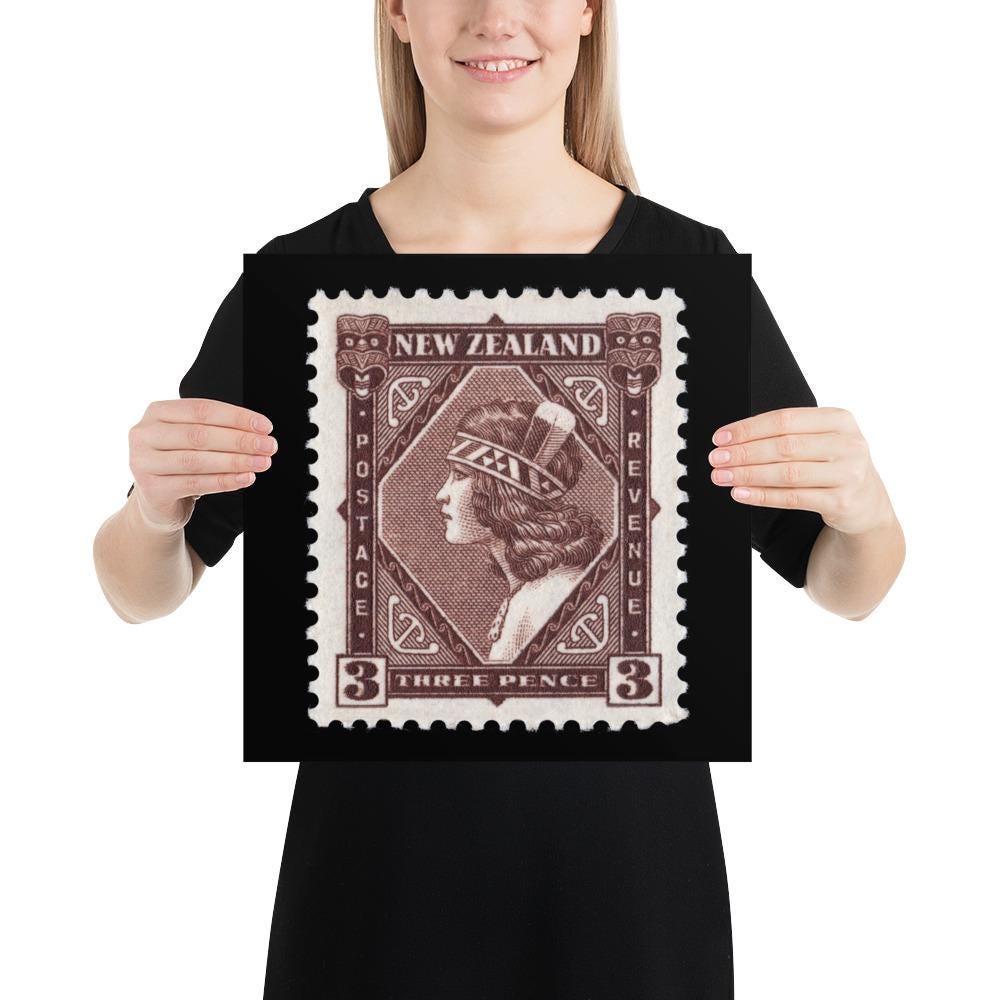 New Zealand #208 - 1902 - Maori Girl Wearing Tiki (Photo Print)