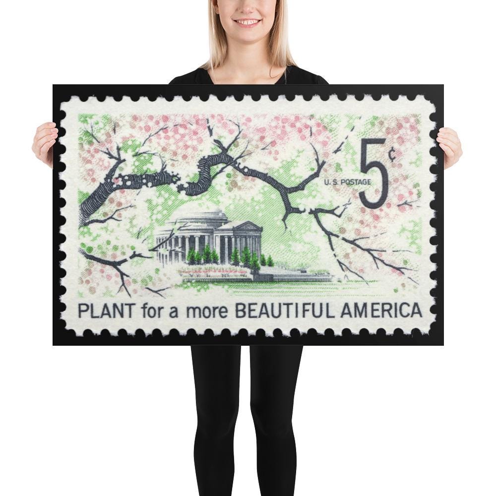 US Stamp #1318 - 1966 - 5 cent - Plant for a more Beautiful America - Poster Print