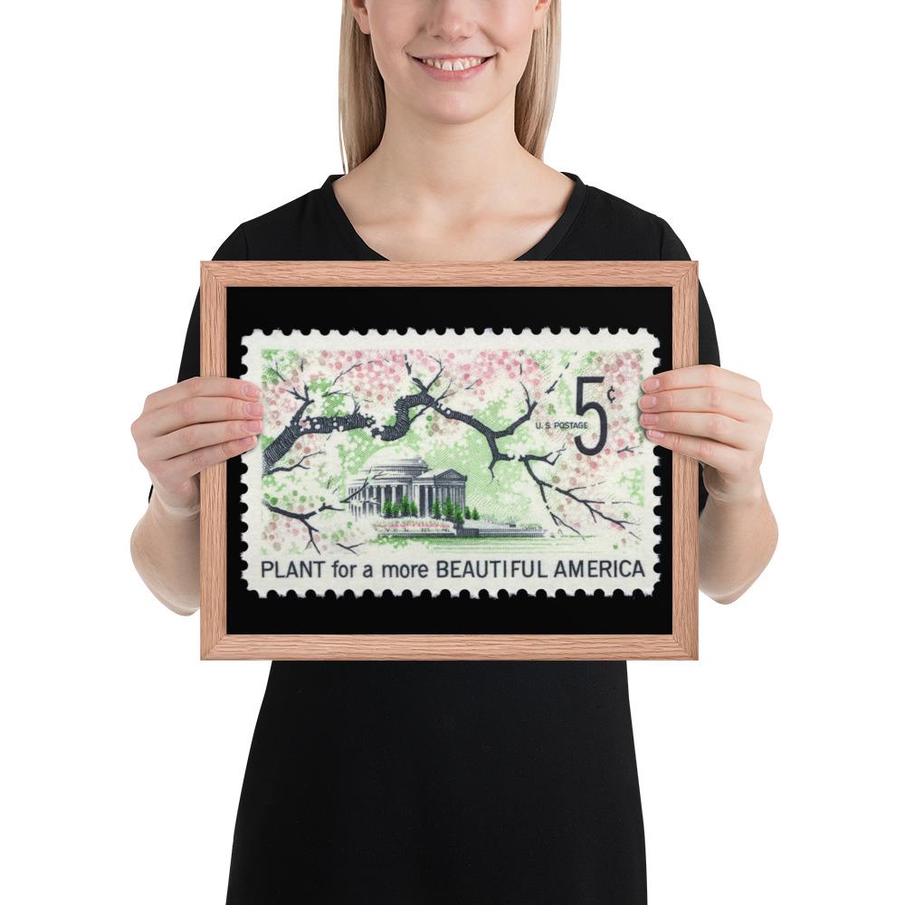 US Stamp #1318 - 1966 - 5 cent - Plant for a more Beautiful America - Framed Print