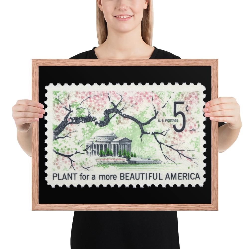 US Stamp #1318 - 1966 - 5 cent - Plant for a more Beautiful America - Framed Print