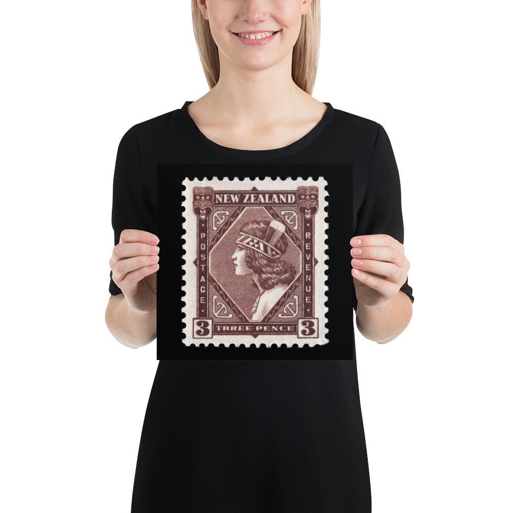 New Zealand #208 - 1902 - Maori Girl Wearing Tiki (Photo Print)