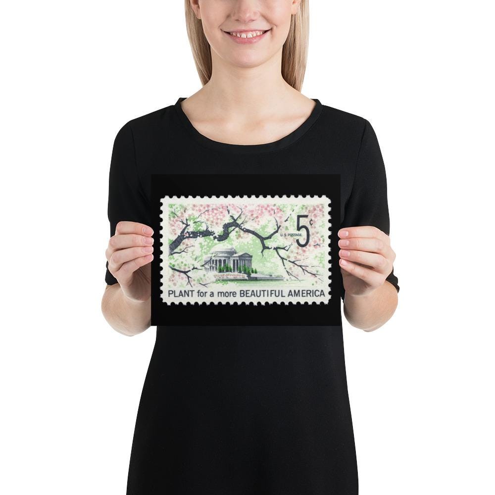 US Stamp #1318 - 1966 - 5 cent - Plant for a more Beautiful America - Poster Print