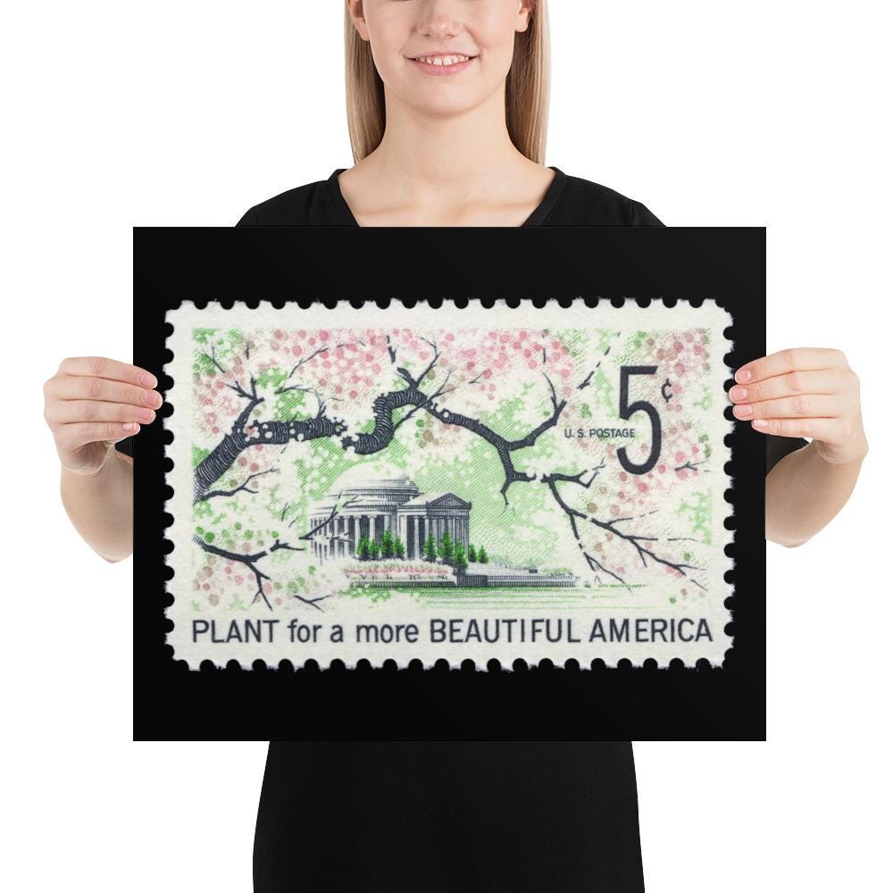 US Stamp #1318 - 1966 - 5 cent - Plant for a more Beautiful America - Poster Print