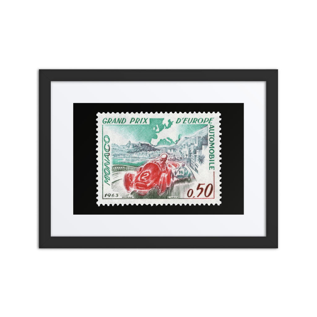 Monaco #538 - 1963 - European Grand Prix (Framed + Matted Print)