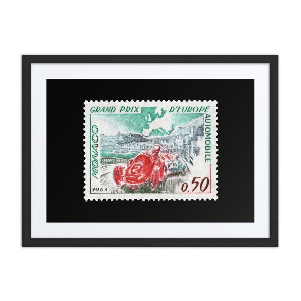 Monaco #538 - 1963 - European Grand Prix (Framed + Matted Print)