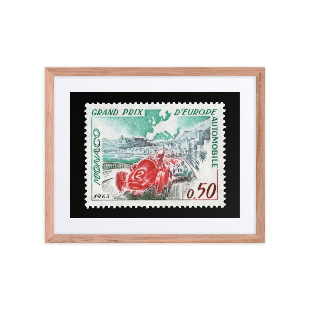 Monaco #538 - 1963 - European Grand Prix (Framed + Matted Print)