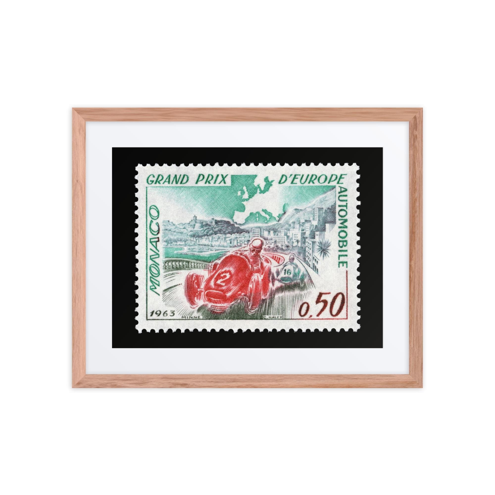 Monaco #538 - 1963 - European Grand Prix (Framed + Matted Print)