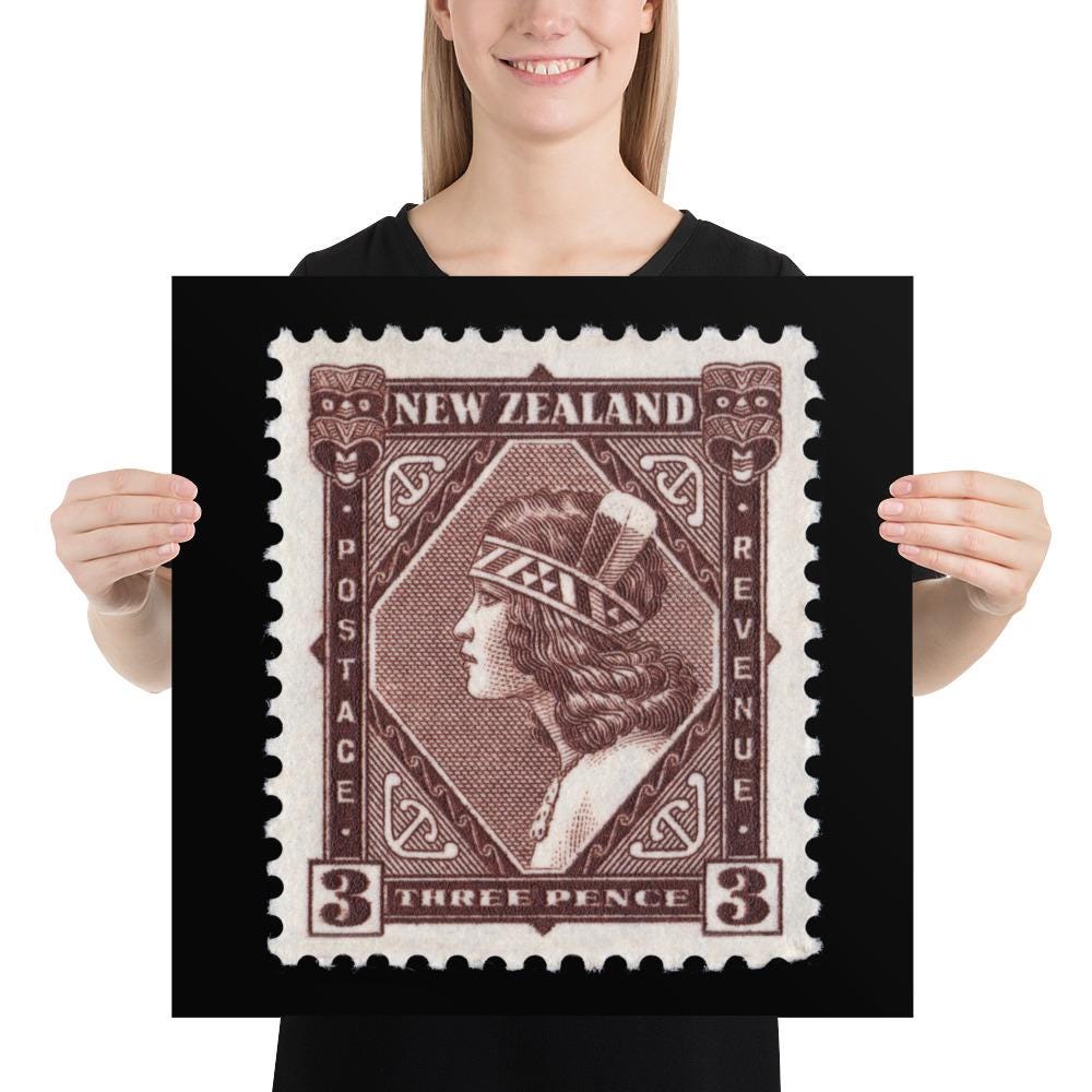 New Zealand #208 - 1902 - Maori Girl Wearing Tiki (Photo Print)