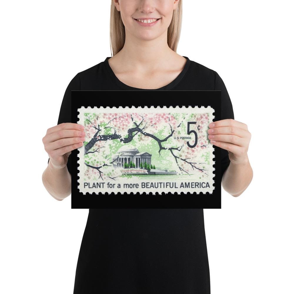 US Stamp #1318 - 1966 - 5 cent - Plant for a more Beautiful America - Poster Print