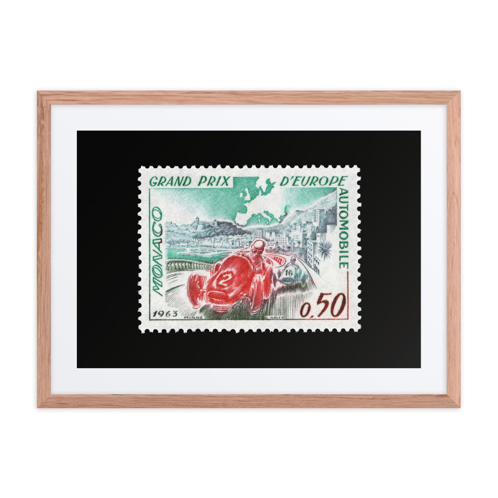 Monaco #538 - 1963 - European Grand Prix (Framed + Matted Print)