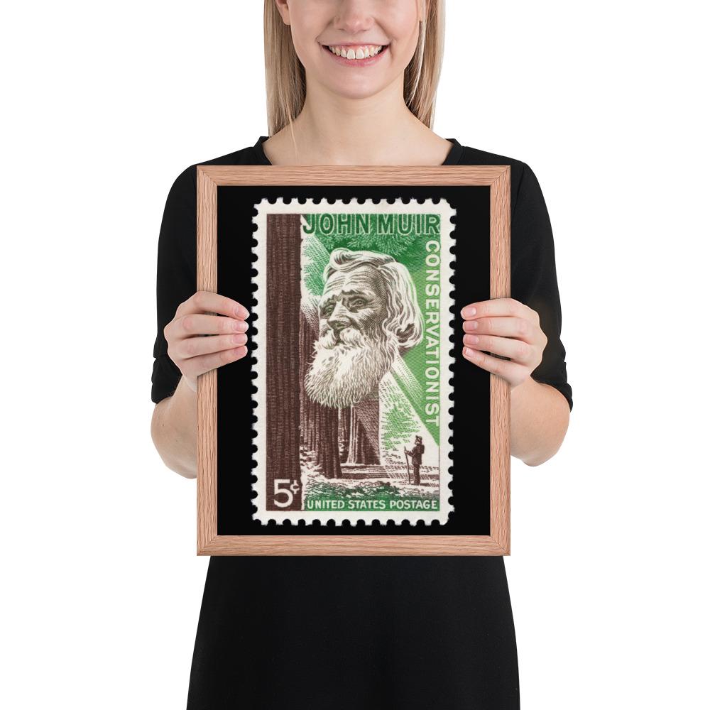 US Stamp #1245 - 1964 5 cent - John Muir Conservationist - Framed Photo