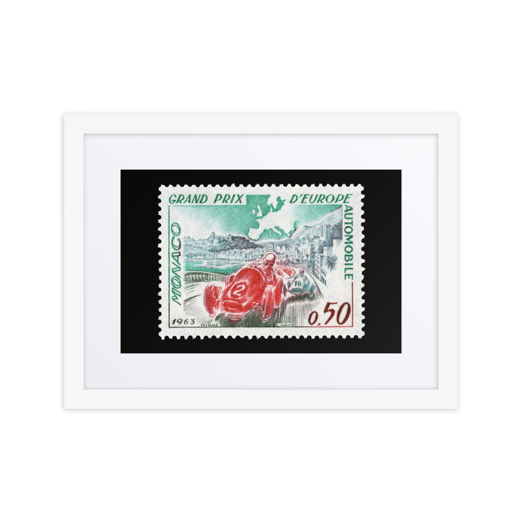 Monaco #538 - 1963 - European Grand Prix (Framed + Matted Print)