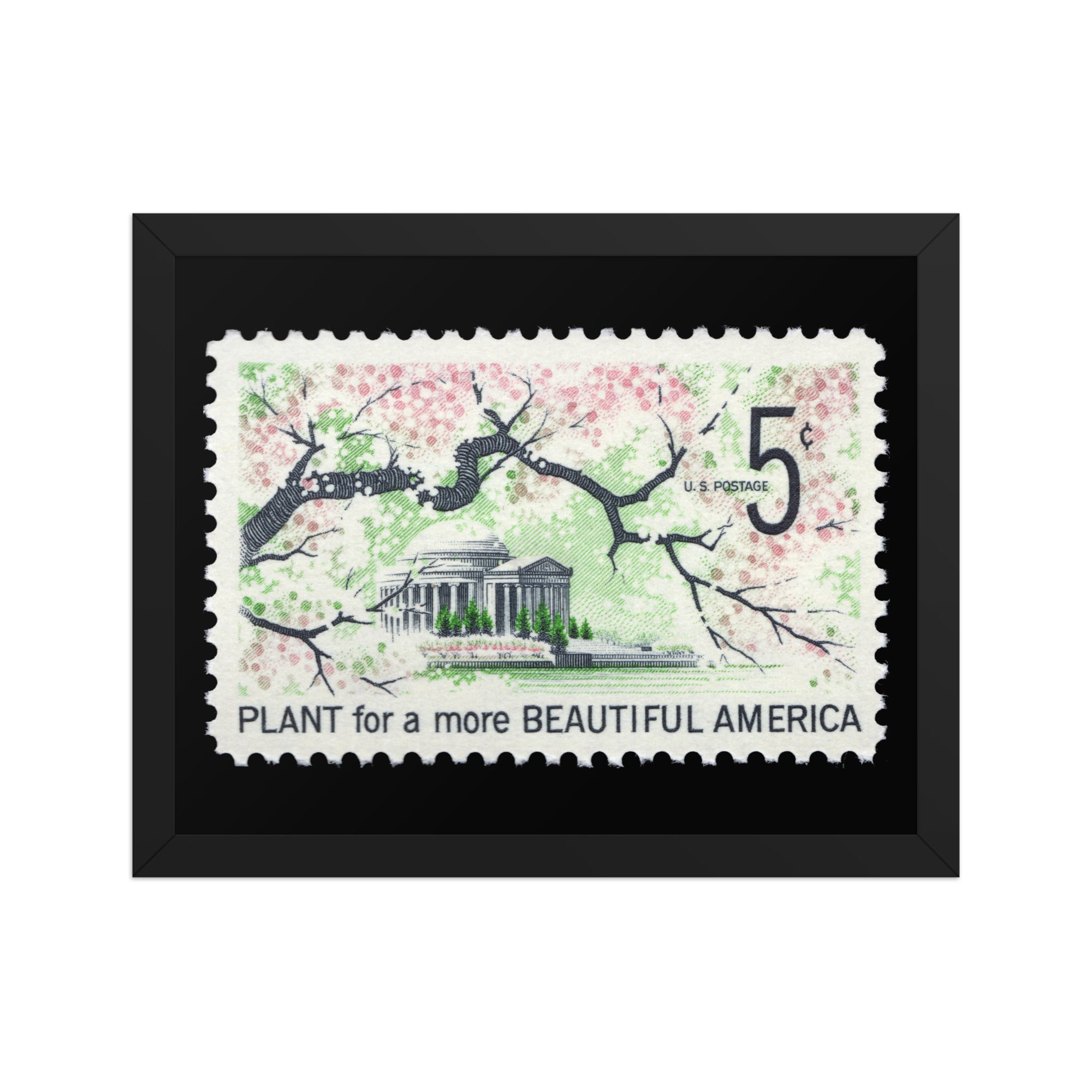 US Stamp #1318 - 1966 - 5 cent - Plant for a more Beautiful America - Framed Print