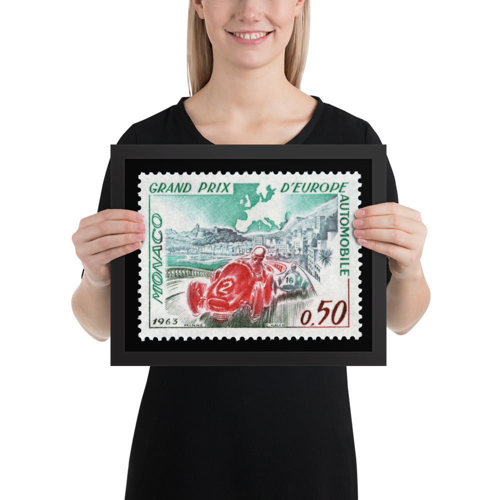 Monaco #538 - 1963 - European Grand Prix (Framed Print)