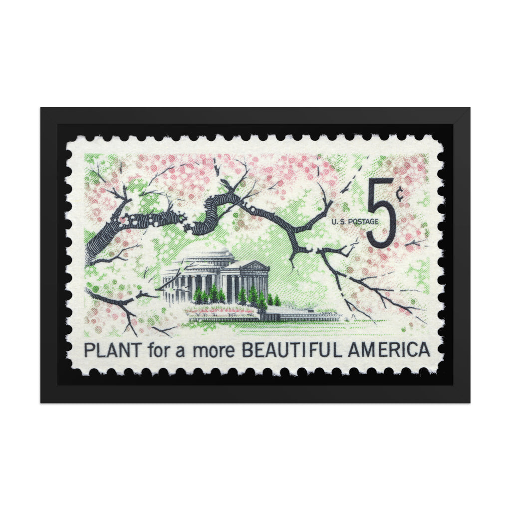 US Stamp #1318 - 1966 - 5 cent - Plant for a more Beautiful America - Framed Print