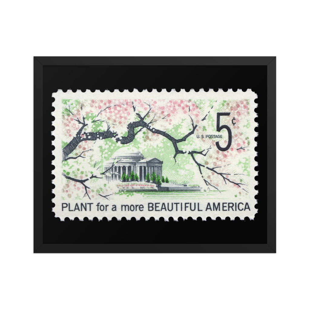 US Stamp #1318 - 1966 - 5 cent - Plant for a more Beautiful America - Framed Print