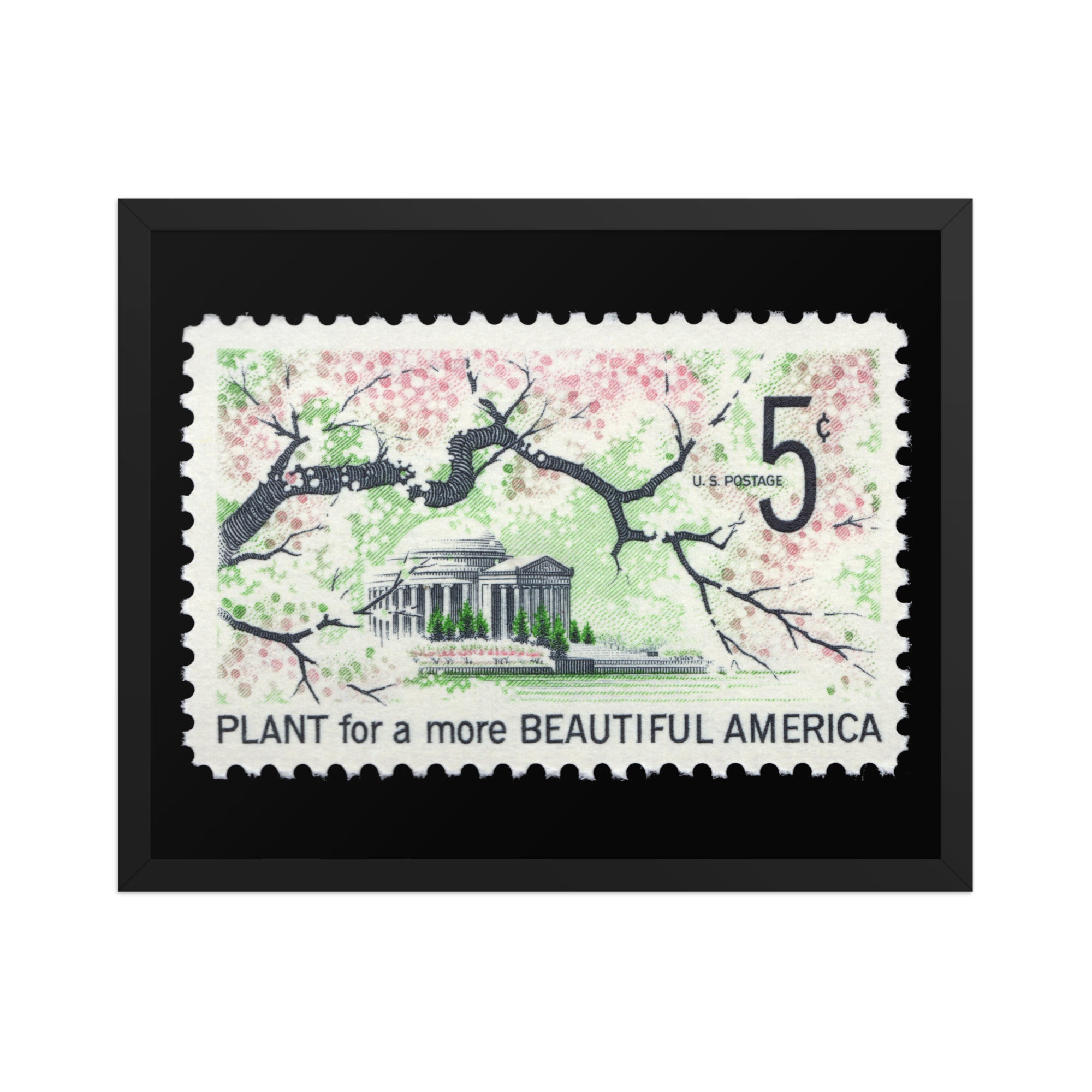 US Stamp #1318 - 1966 - 5 cent - Plant for a more Beautiful America - Framed Print