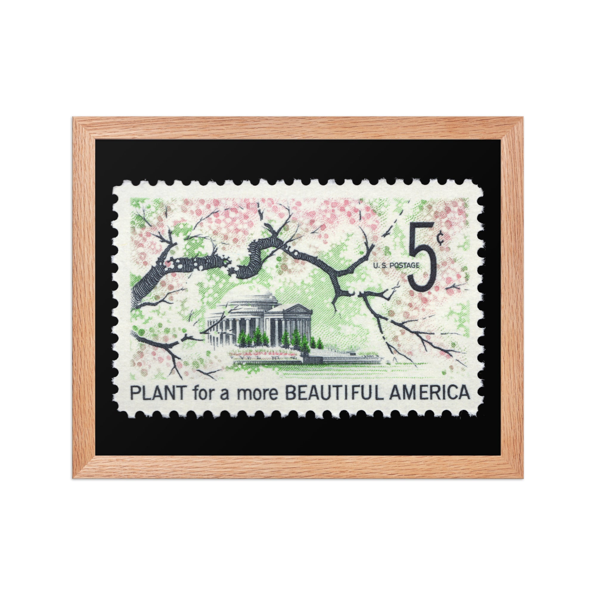 US Stamp #1318 - 1966 - 5 cent - Plant for a more Beautiful America - Framed Print