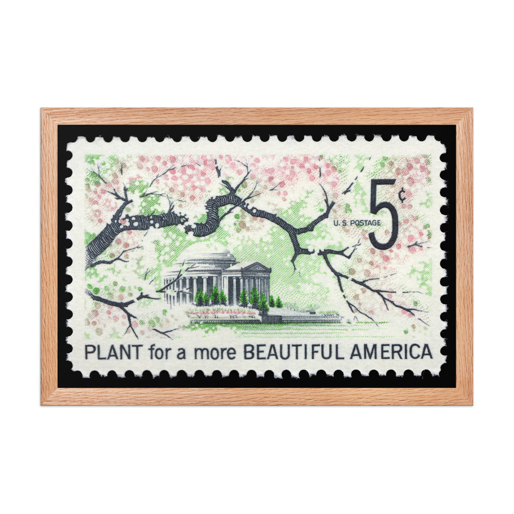 US Stamp #1318 - 1966 - 5 cent - Plant for a more Beautiful America - Framed Print