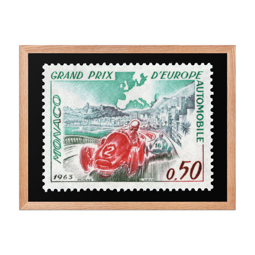 Monaco #538 - 1963 - European Grand Prix (Framed Print)