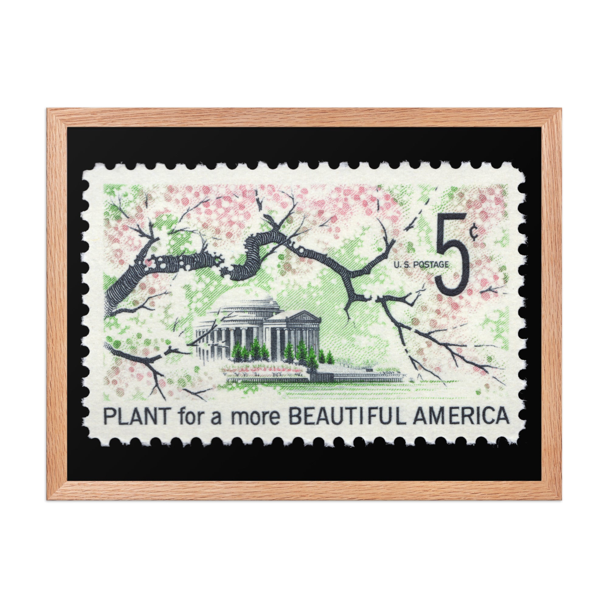 US Stamp #1318 - 1966 - 5 cent - Plant for a more Beautiful America - Framed Print