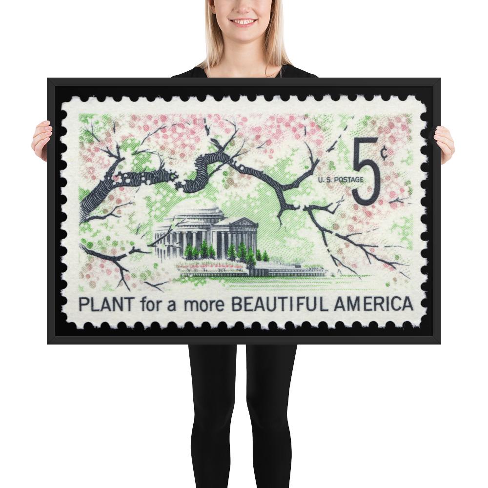 US Stamp #1318 - 1966 - 5 cent - Plant for a more Beautiful America - Framed Print