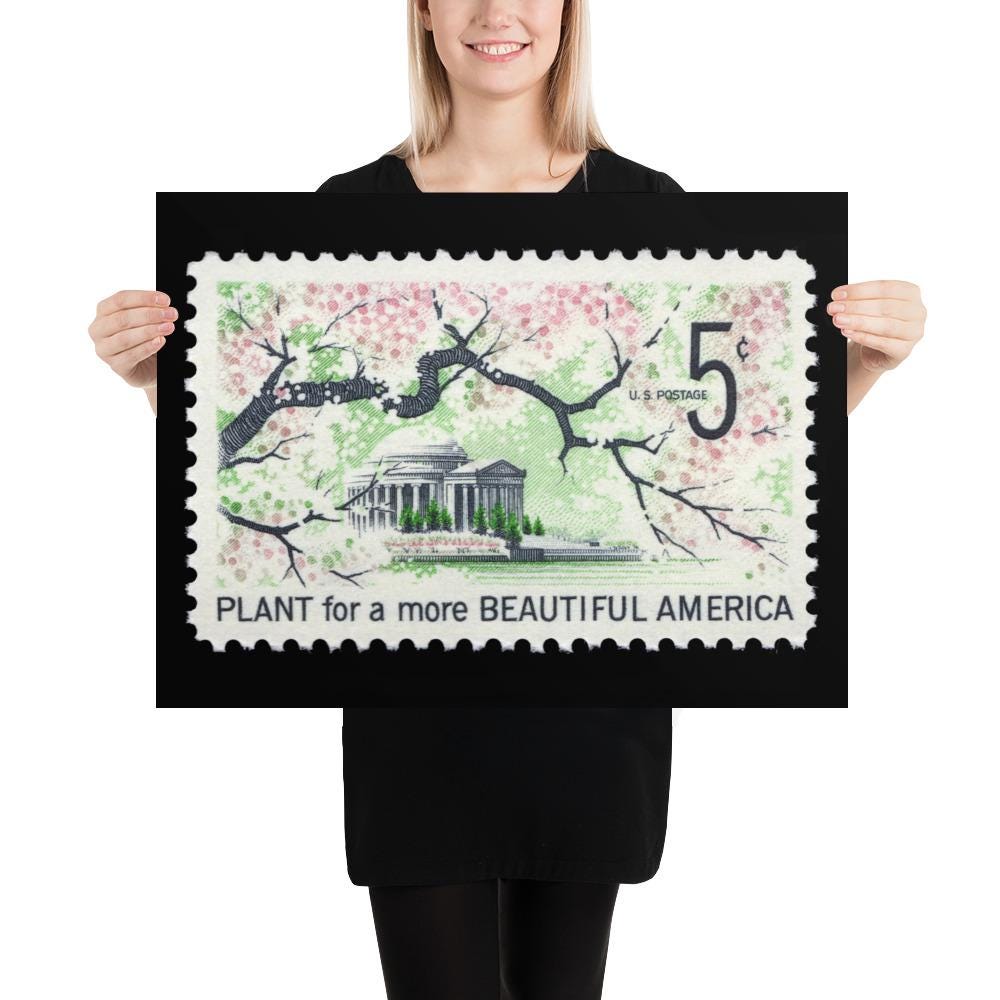 US Stamp #1318 - 1966 - 5 cent - Plant for a more Beautiful America - Poster Print