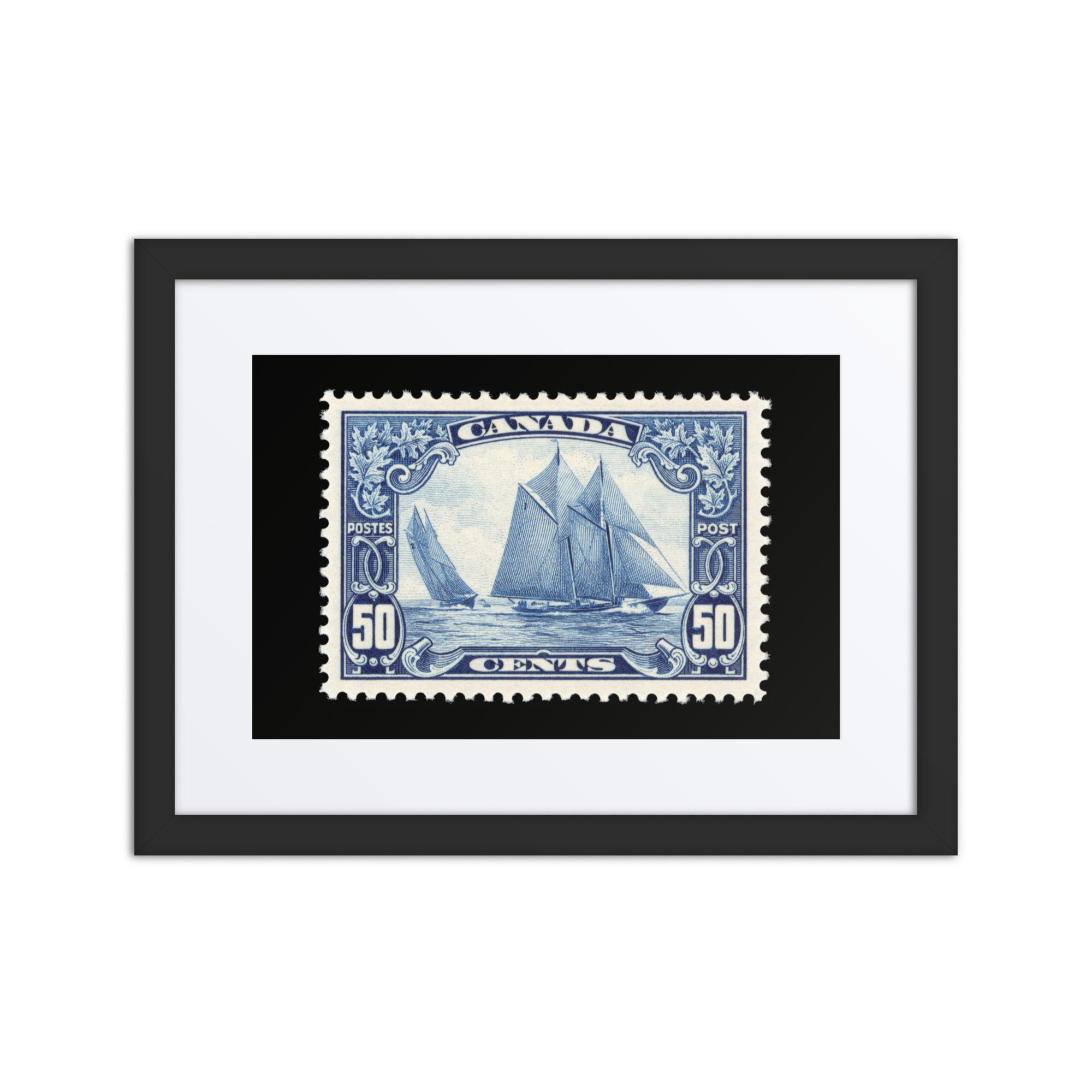 Canada Stamp #158 - 1928 - Bluenose (Framed + Matted Print) – The