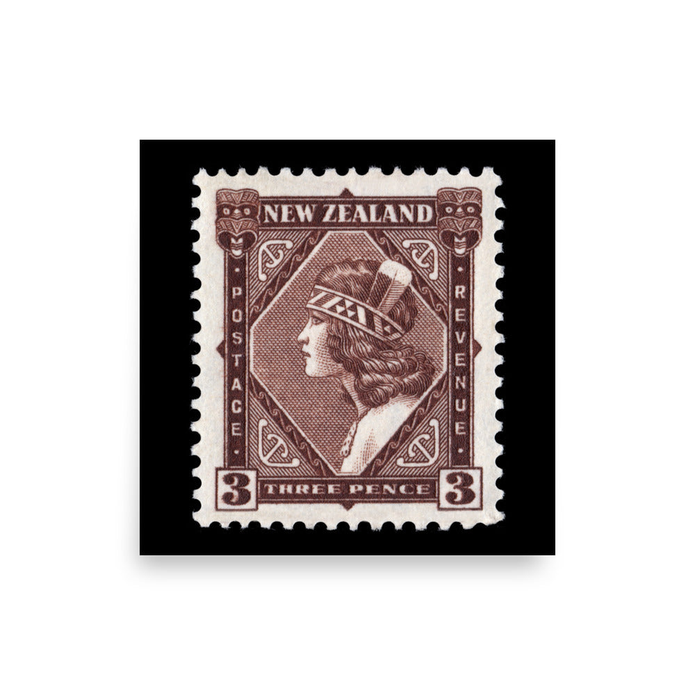 New Zealand #208 - 1902 - Maori Girl Wearing Tiki (Photo Print)